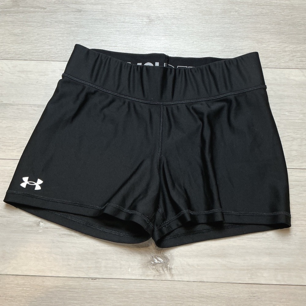 Under Armour Spandex Volleyball Compression Shorts Women Large Black PreLoved
